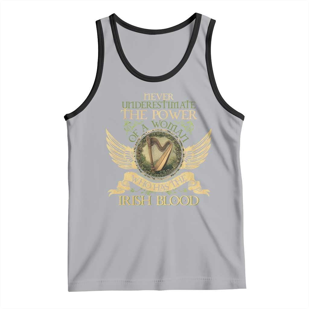 Never Underestimate The Power Of Irish Women Tank Top TS09 Athletic Heather Black Print Your Wear