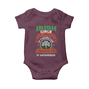 Irish Girls Baby Onesie We're A Limited Edition Of Fascination A Unique Rare Blend Of Awesomeness TS09 Maroon Print Your Wear