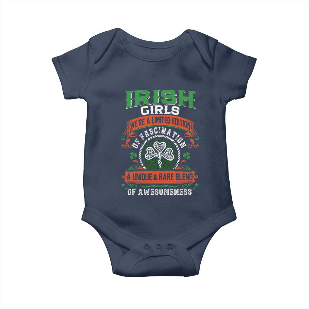 Irish Girls Baby Onesie We're A Limited Edition Of Fascination A Unique Rare Blend Of Awesomeness TS09 Navy Print Your Wear