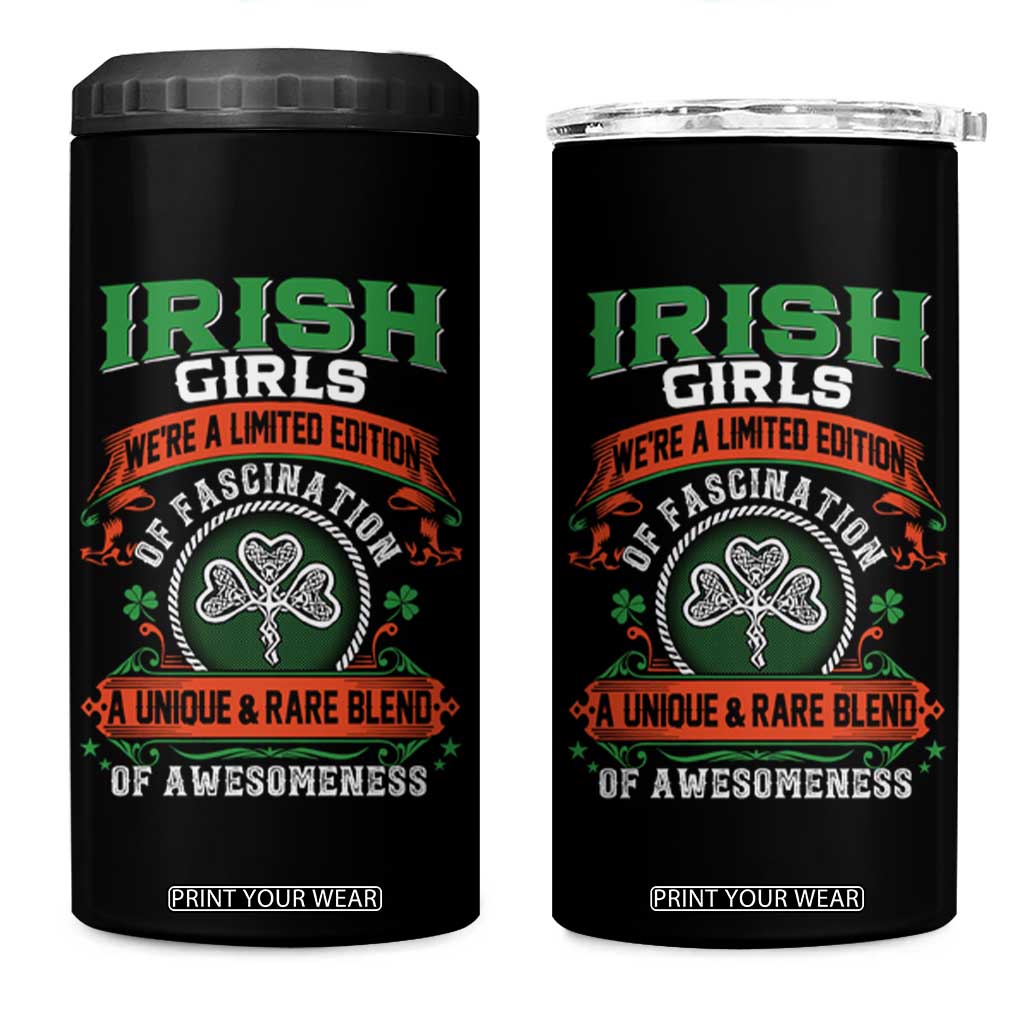 Irish Girls 4 in 1 Can Cooler Tumbler We're A Limited Edition Of Fascination A Unique Rare Blend Of Awesomeness TS09 One Size: 16 oz Black Print Your Wear