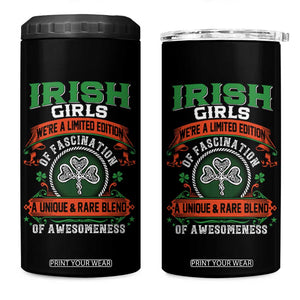 Irish Girls 4 in 1 Can Cooler Tumbler We're A Limited Edition Of Fascination A Unique Rare Blend Of Awesomeness TS09 One Size: 16 oz Black Print Your Wear