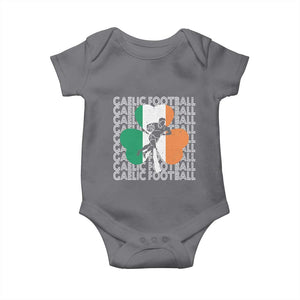 Gaelic Football Baby Onesie Irish Flag Shamrock TS09 Charcoal Print Your Wear