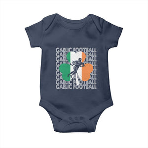 Gaelic Football Baby Onesie Irish Flag Shamrock TS09 Navy Print Your Wear