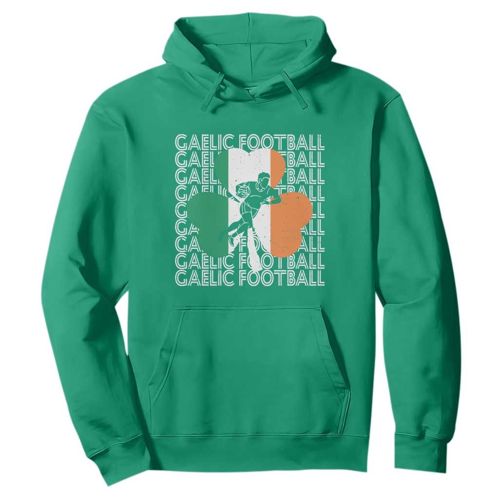 Gaelic Football Hoodie Irish Flag Shamrock TS09 Irish Green Print Your Wear