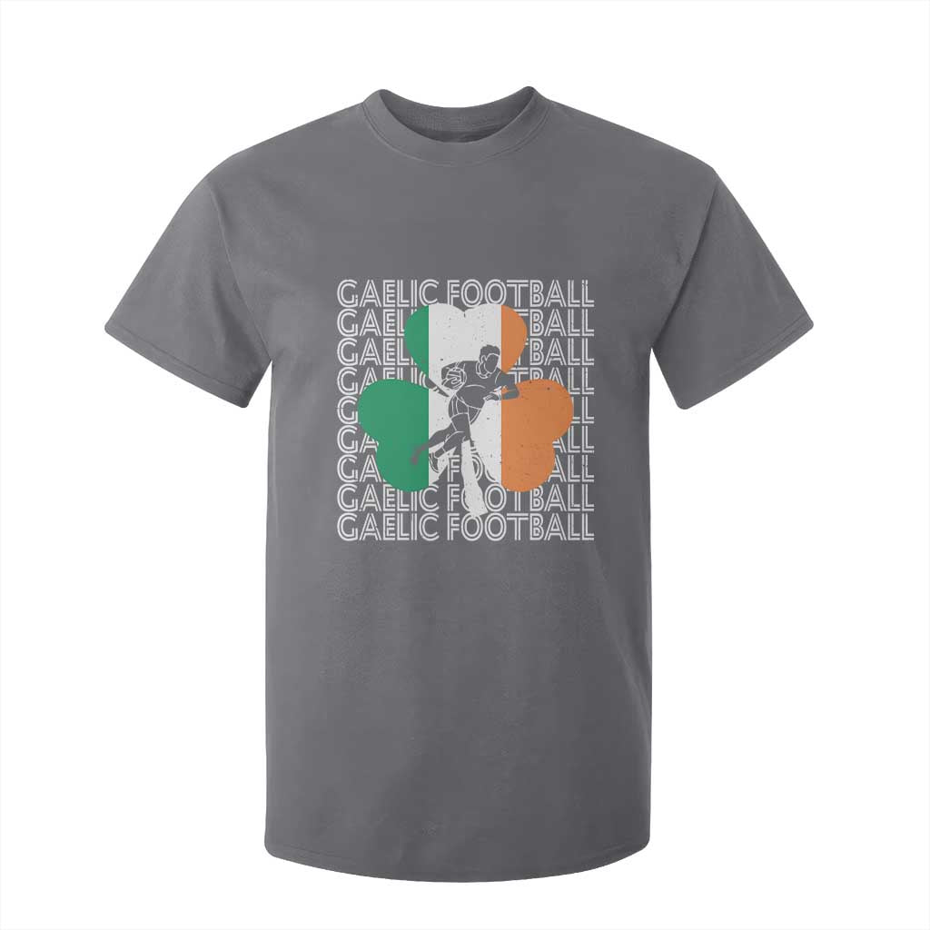 Gaelic Football T Shirt For Kid Irish Flag Shamrock TS09 Charcoal Print Your Wear
