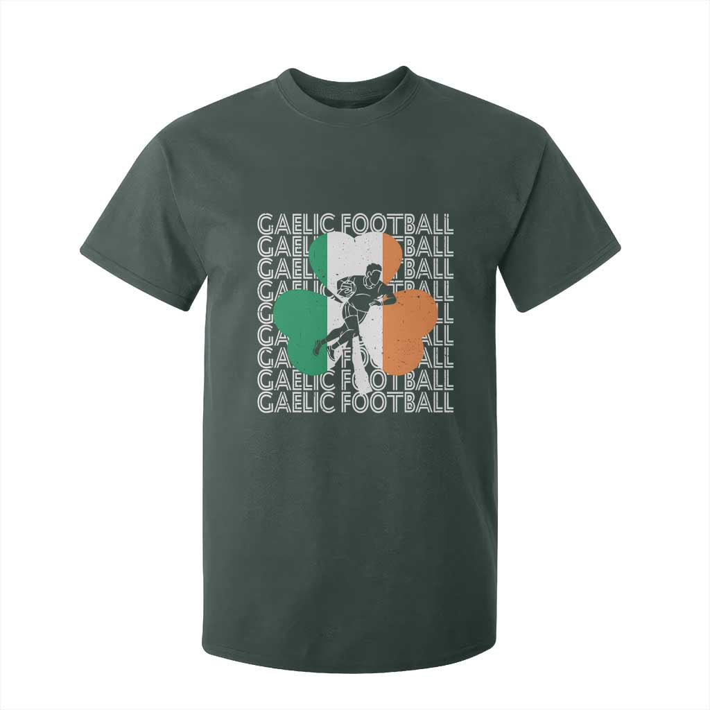 Gaelic Football T Shirt For Kid Irish Flag Shamrock TS09 Dark Forest Green Print Your Wear