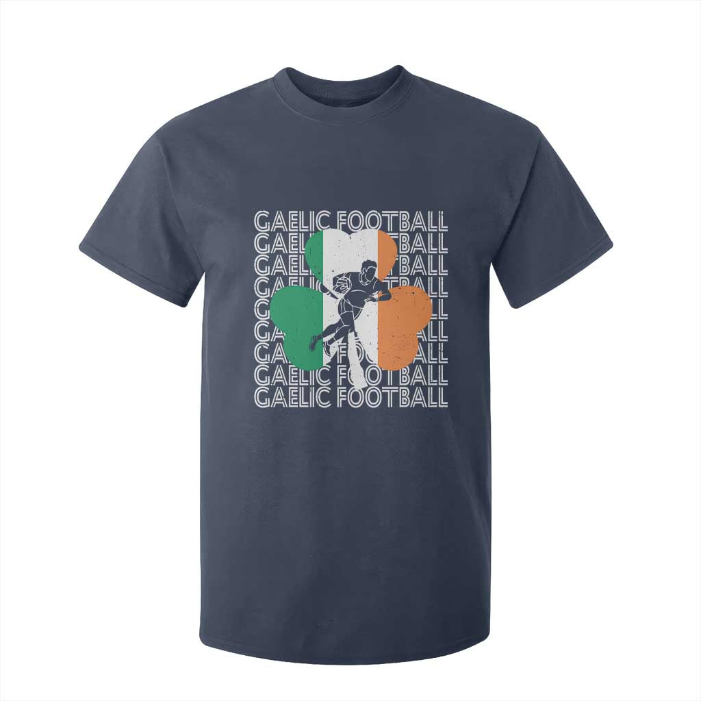 Gaelic Football T Shirt For Kid Irish Flag Shamrock TS09 Navy Print Your Wear