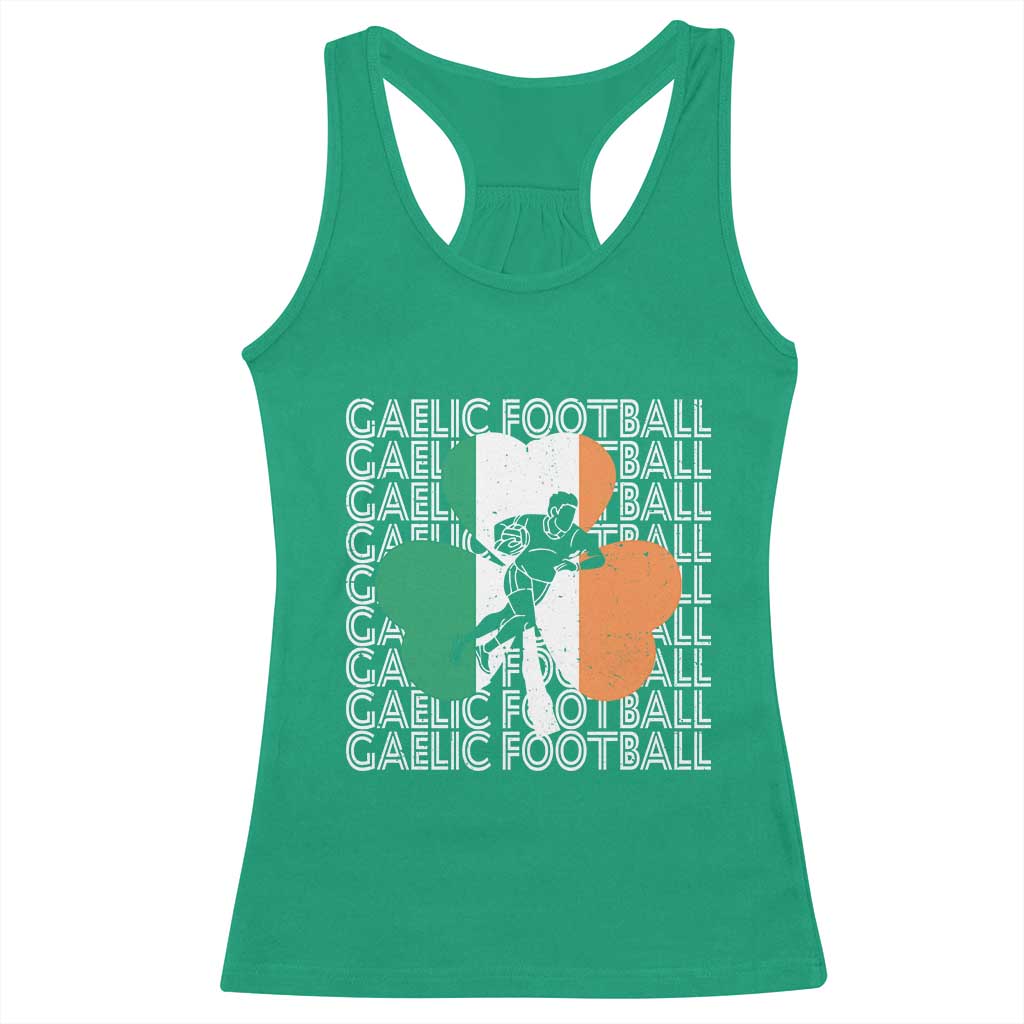Gaelic Football Racerback Tank Top Irish Flag Shamrock TS09 Irish Green Print Your Wear