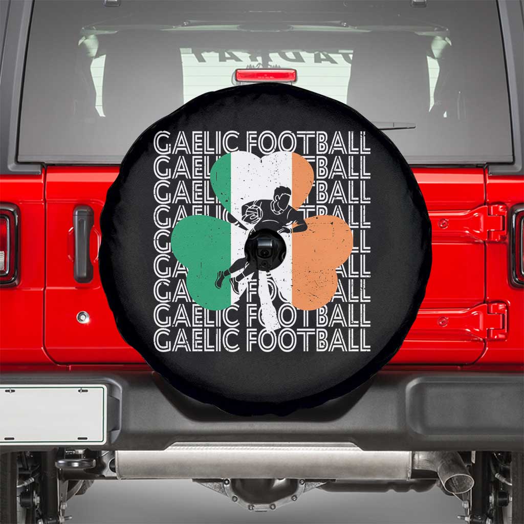 Gaelic Football Spare Tire Cover Irish Flag Shamrock TS09 Black Print Your Wear