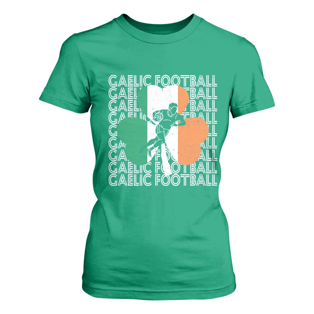Gaelic Football T Shirt For Women Irish Flag Shamrock TS09 Irish Green Print Your Wear