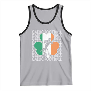 Gaelic Football Tank Top Irish Flag Shamrock TS09 Athletic Heather Black Print Your Wear