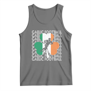 Gaelic Football Tank Top Irish Flag Shamrock TS09 Black Heather Print Your Wear