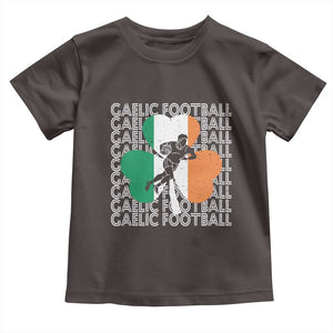 Gaelic Football Toddler T Shirt Irish Flag Shamrock TS09 Dark Chocolate Print Your Wear