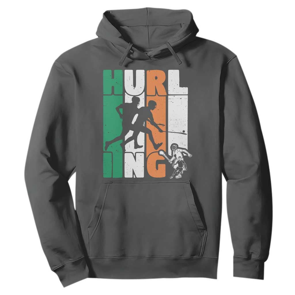 Irish Hurling Hurler Hoodie TS09 Dark Heather Print Your Wear