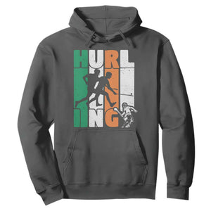 Irish Hurling Hurler Hoodie TS09 Dark Heather Print Your Wear