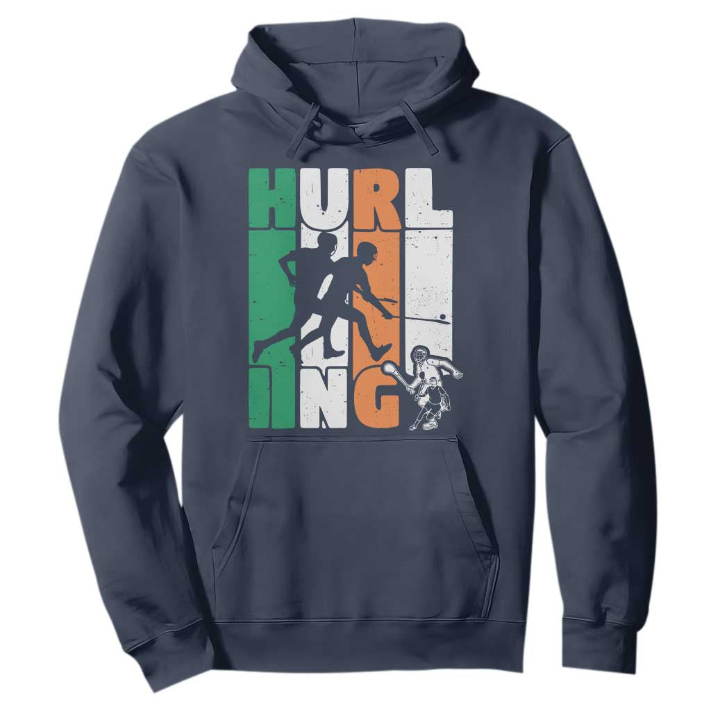 Irish Hurling Hurler Hoodie TS09 Navy Print Your Wear