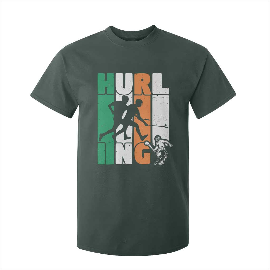 Irish Hurling Hurler T Shirt For Kid TS09 Dark Forest Green Print Your Wear