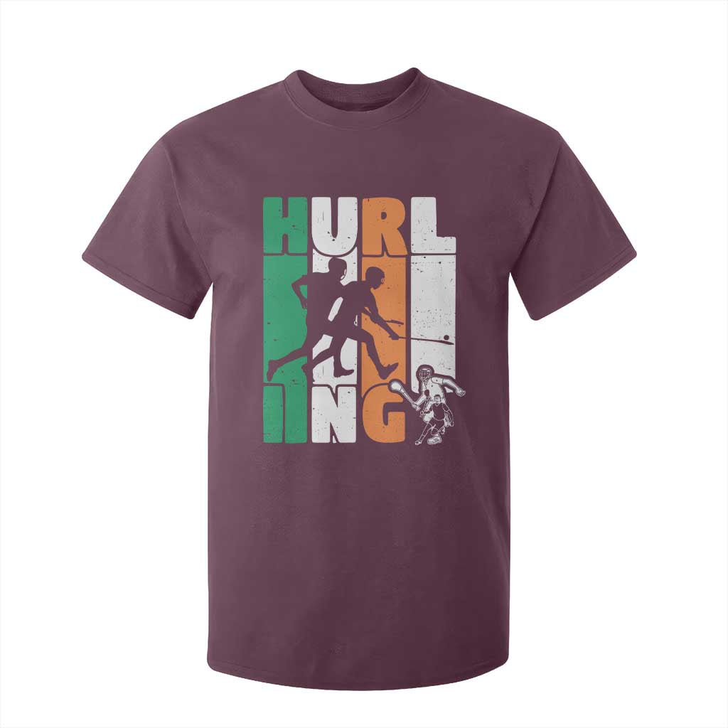 Irish Hurling Hurler T Shirt For Kid TS09 Maroon Print Your Wear