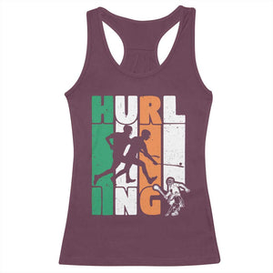 Irish Hurling Hurler Racerback Tank Top TS09 Maroon Print Your Wear