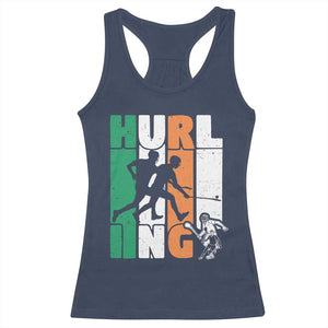 Irish Hurling Hurler Racerback Tank Top TS09 Navy Print Your Wear