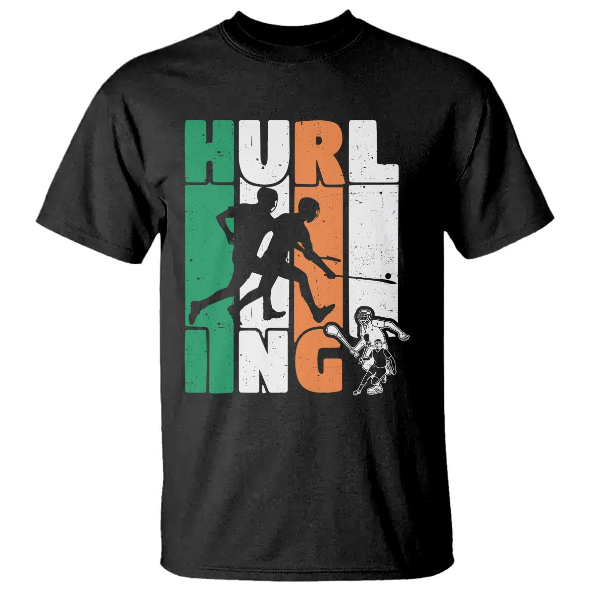 Irish Hurling Hurler T Shirt TS09 Black Print Your Wear