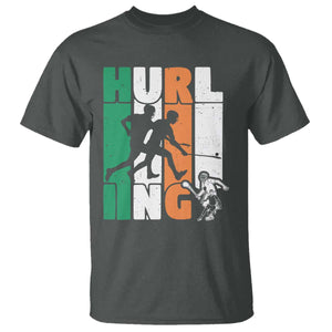 Irish Hurling Hurler T Shirt TS09 Dark Heather Print Your Wear