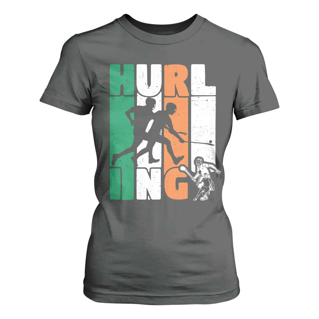 Irish Hurling Hurler T Shirt For Women TS09 Dark Heather Print Your Wear