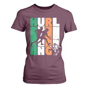 Irish Hurling Hurler T Shirt For Women TS09 Maroon Print Your Wear