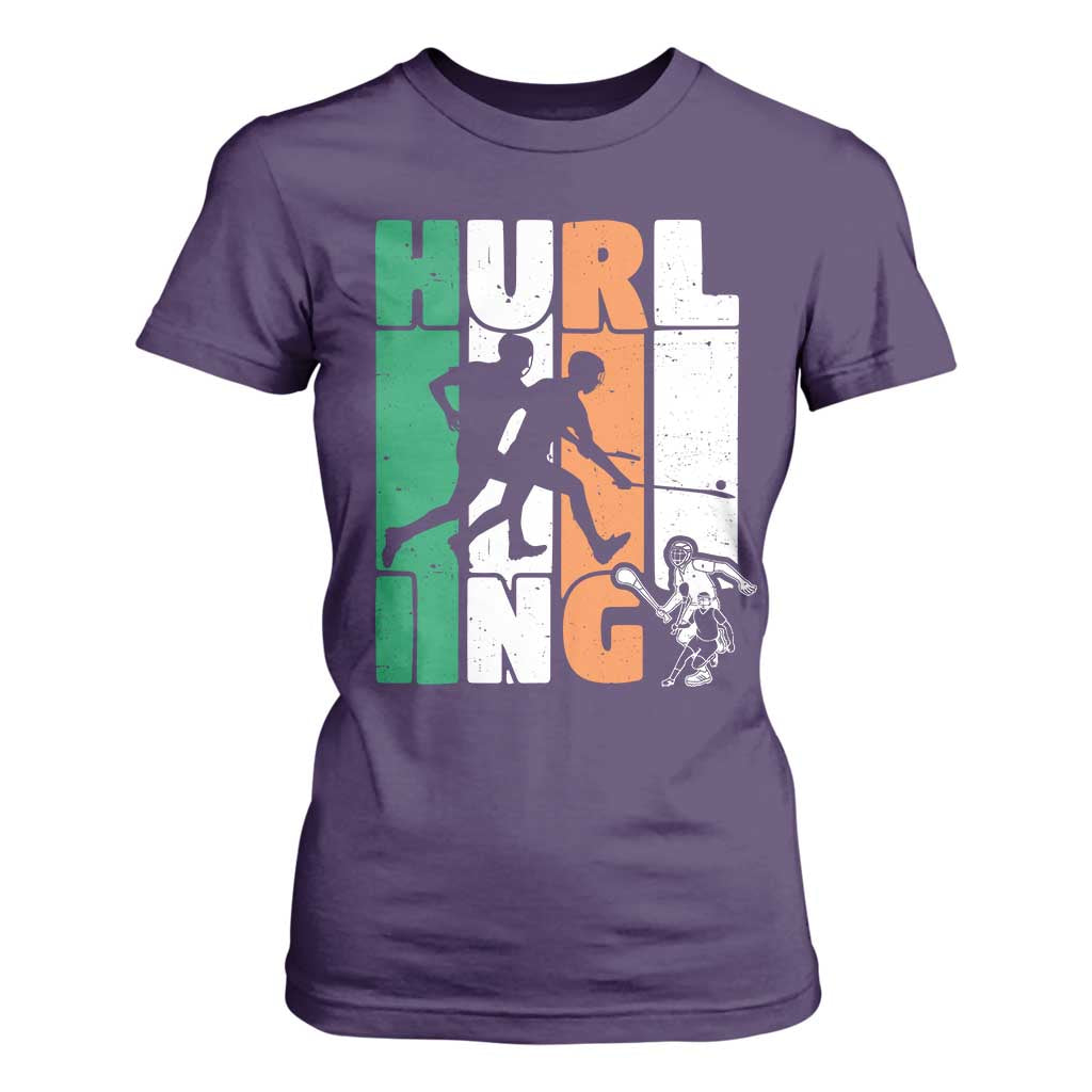 Irish Hurling Hurler T Shirt For Women TS09 Purple Print Your Wear