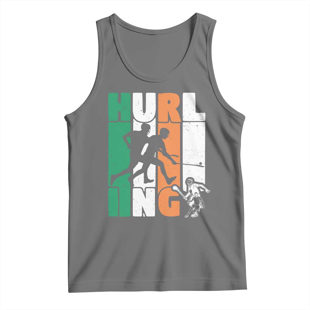 Irish Hurling Hurler Tank Top TS09 Black Heather Print Your Wear