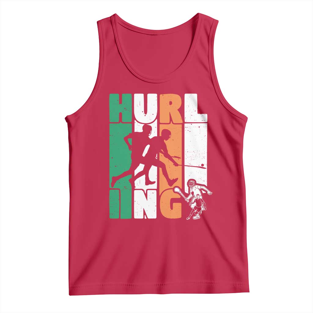 Irish Hurling Hurler Tank Top TS09 Red Print Your Wear