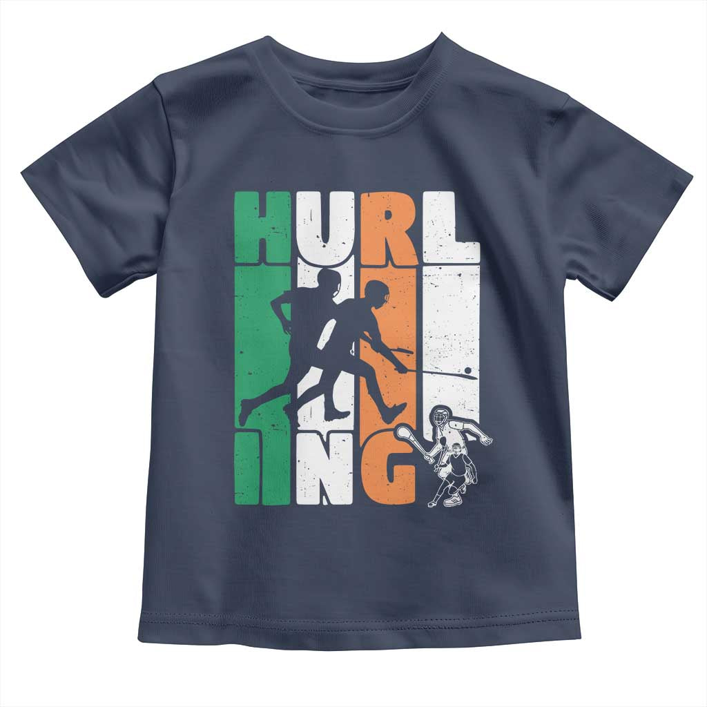 Irish Hurling Hurler Toddler T Shirt TS09 Navy Print Your Wear