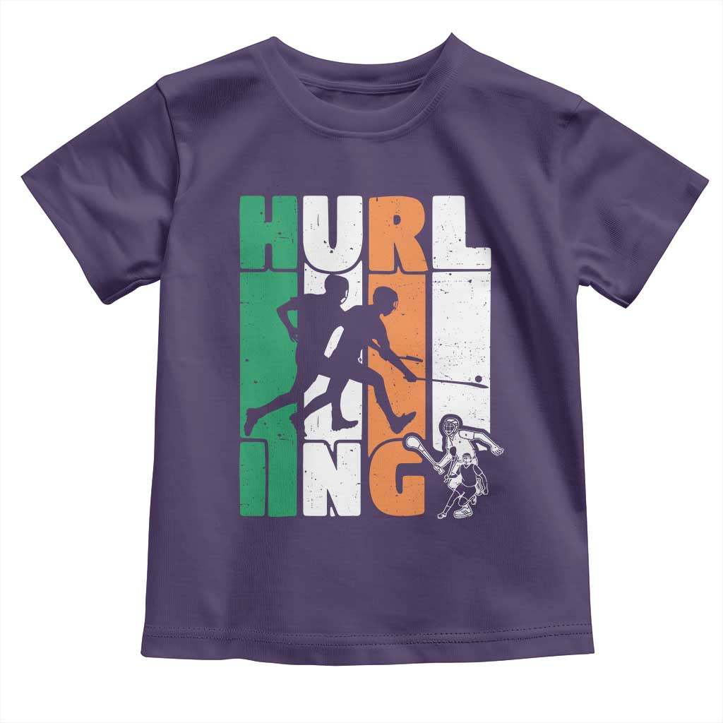 Irish Hurling Hurler Toddler T Shirt TS09 Purple Print Your Wear