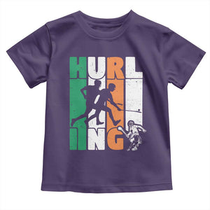 Irish Hurling Hurler Toddler T Shirt TS09 Purple Print Your Wear