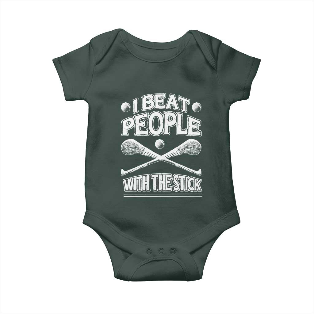 Funny Irish Hurling Baby Onesie I Beat People With a Stick TS09 Print Your Wear