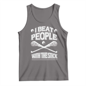 Funny Irish Hurling Tank Top I Beat People With a Stick TS09 Deep Heather Print Your Wear