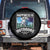 Funny Camping Spare Tire Cover Happiness Is Being Outdoor TS09 No hole Black Print Your Wear