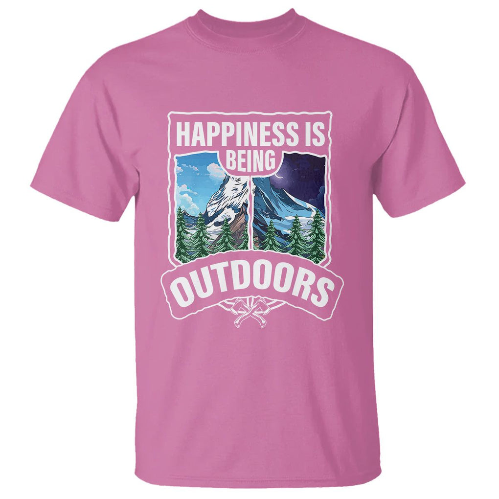 Funny Camping T Shirt Happiness Is Being Outdoor TS09 Azalea Printyourwear