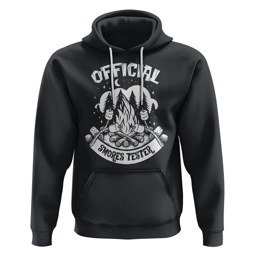 Funny Camping Hoodie Official Smores Tester TS09 Black Printyourwear