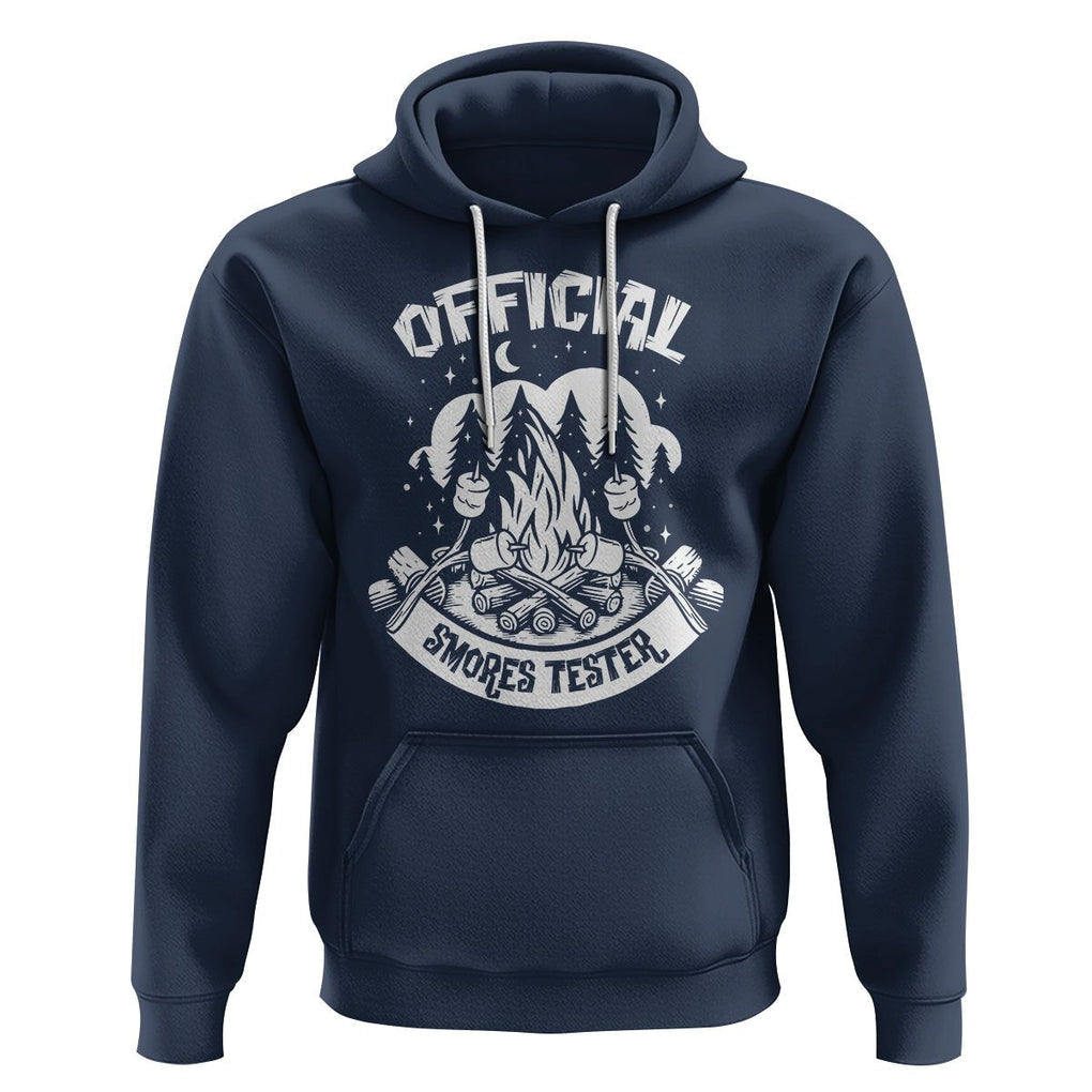 Funny Camping Hoodie Official Smores Tester TS09 Navy Printyourwear