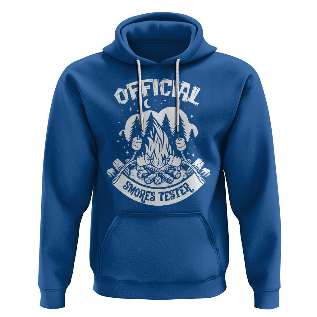 Funny Camping Hoodie Official Smores Tester TS09 Royal Blue Printyourwear