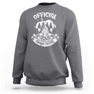 Funny Camping Sweatshirt Official Smores Tester TS09 Charcoal Printyourwear