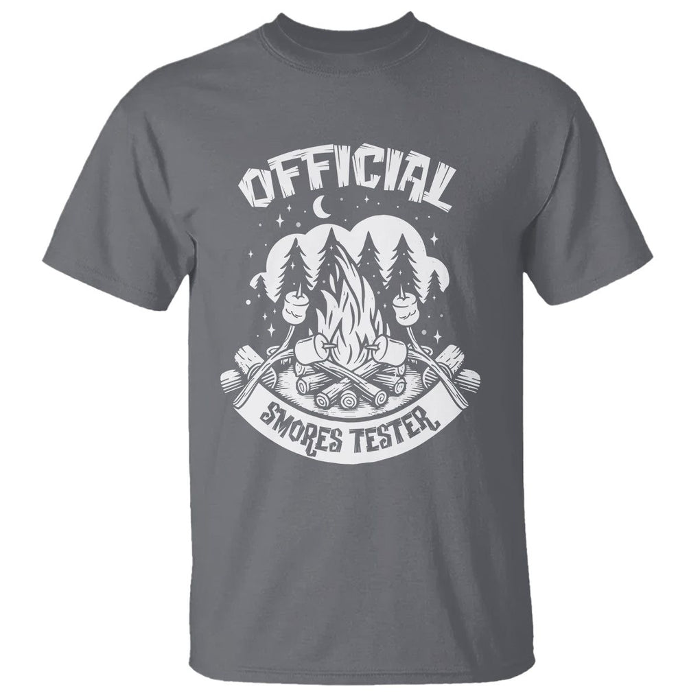Funny Camping T Shirt Official Smores Tester TS09 Charcoal Printyourwear