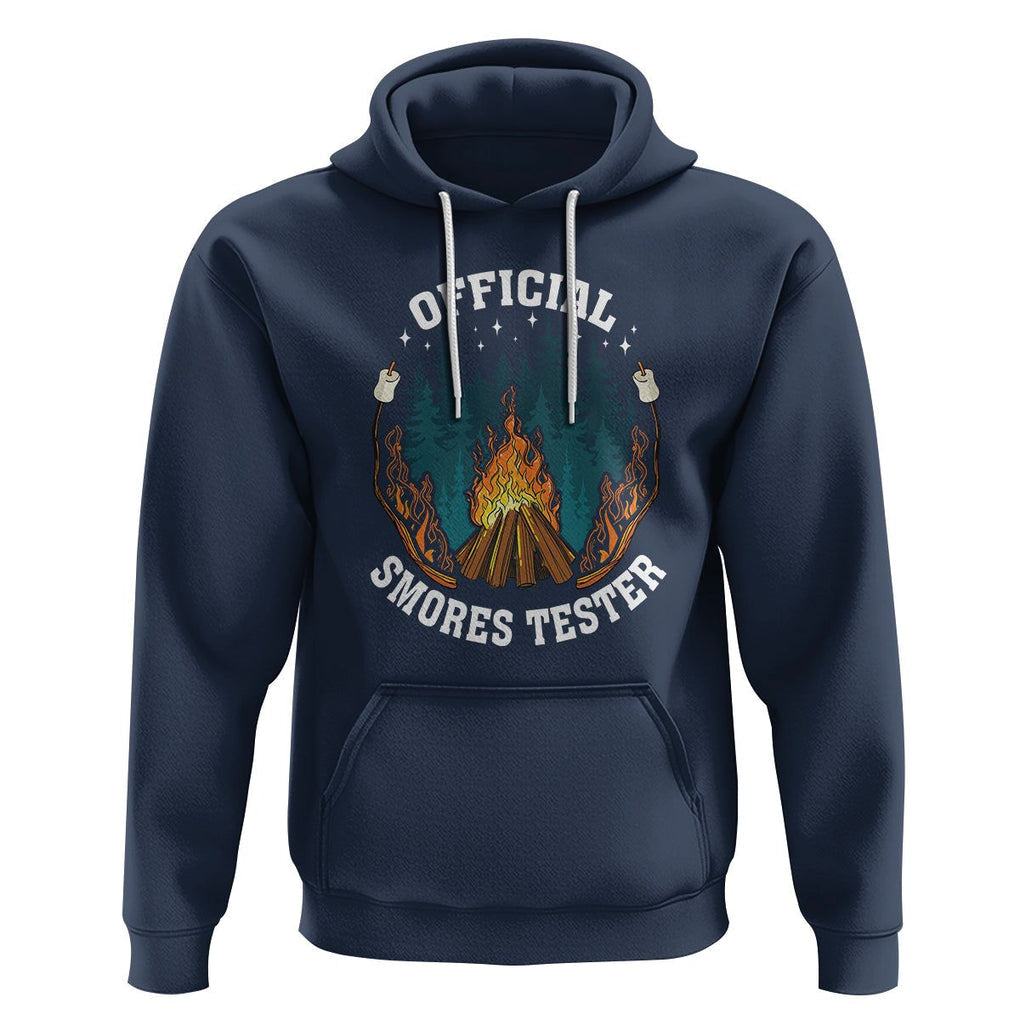 Funny Camping Hoodie Official Smores Tester TS09 Navy Printyourwear
