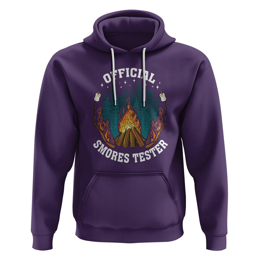 Funny Camping Hoodie Official Smores Tester TS09 Purple Printyourwear