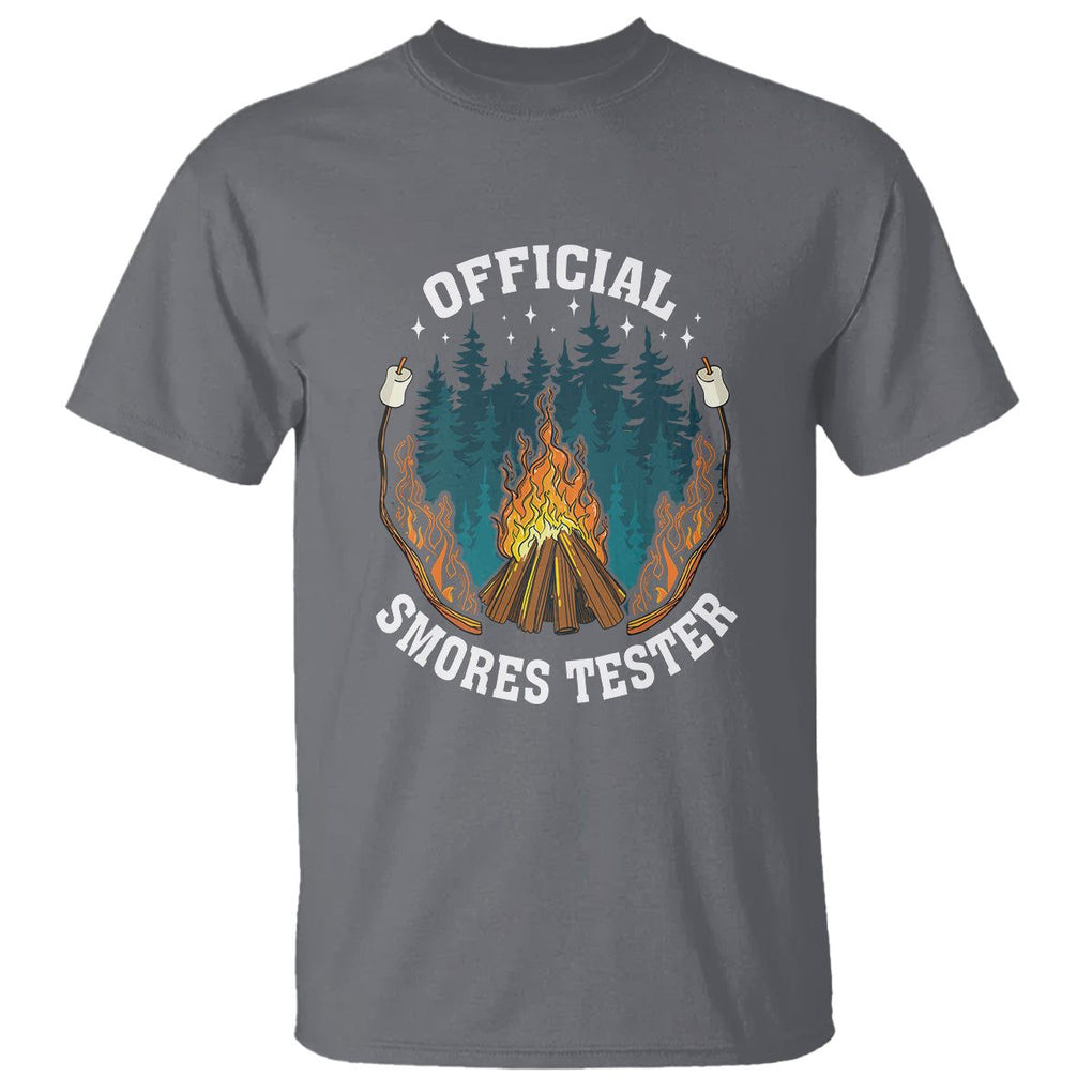 Funny Camping T Shirt Official Smores Tester TS09 Charcoal Printyourwear