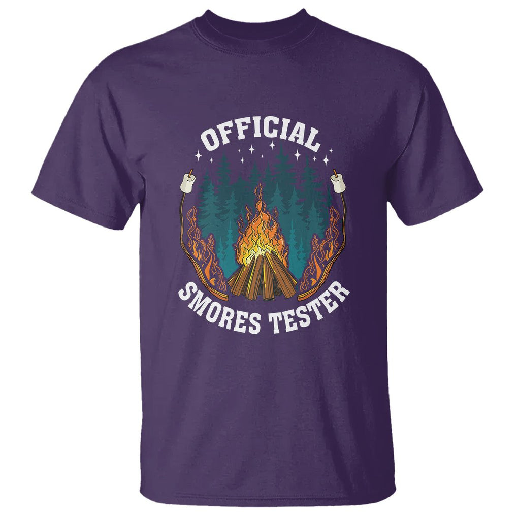 Funny Camping T Shirt Official Smores Tester TS09 Purple Printyourwear