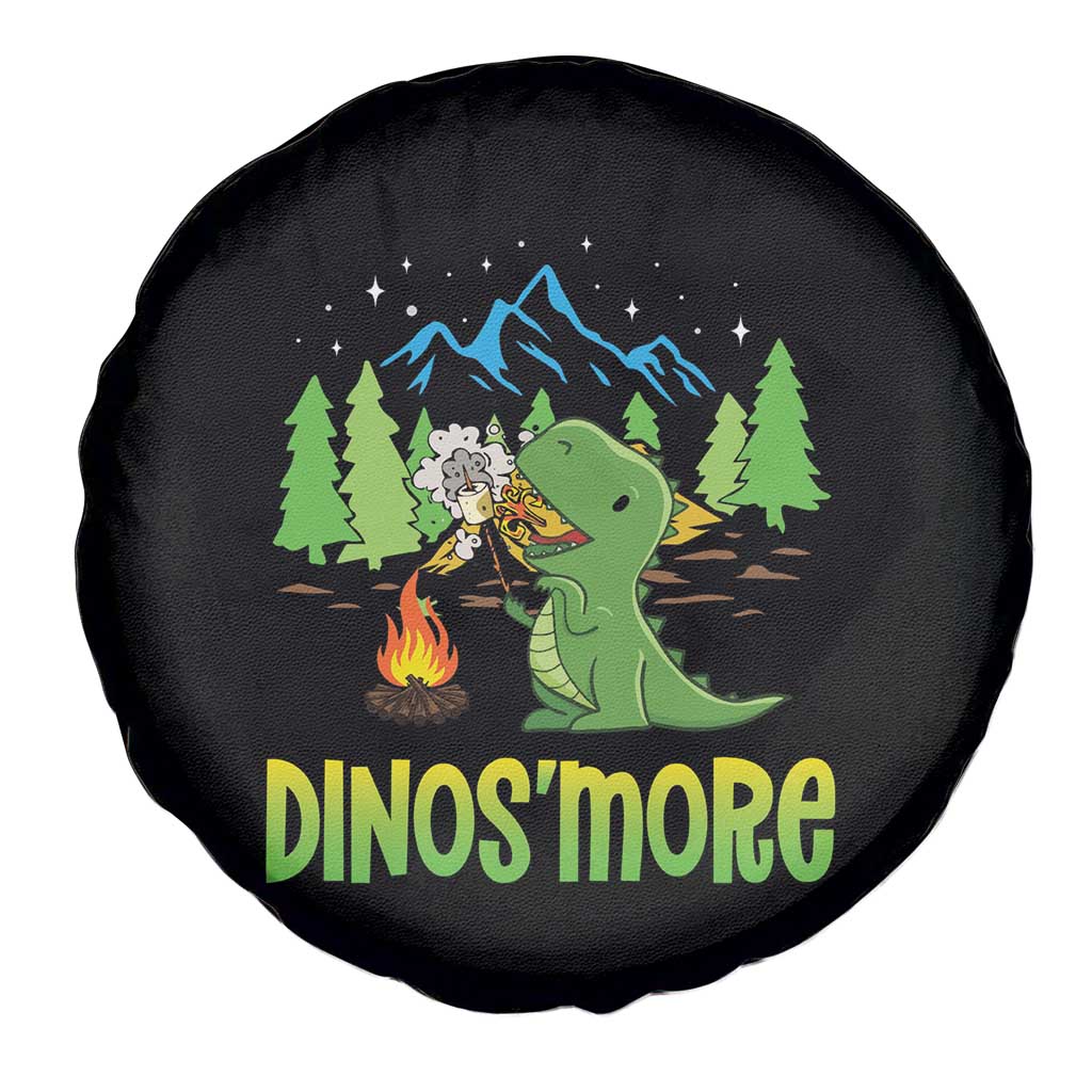 Funny Camping Spare Tire Cover Dinos'more Funny Campfire Camper Dinosaur TS09 Print Your Wear