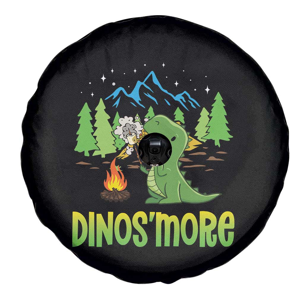 Funny Camping Spare Tire Cover Dinos'more Funny Campfire Camper Dinosaur TS09 Print Your Wear