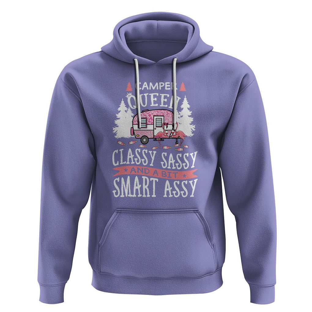 Funny Camping Hoodie Camper Queen Classy Sassy And A Bit Smart Assy Flamingo TS09 Violet Printyourwear